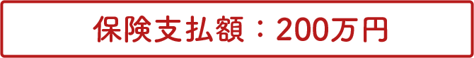 保険支払額：200万円
